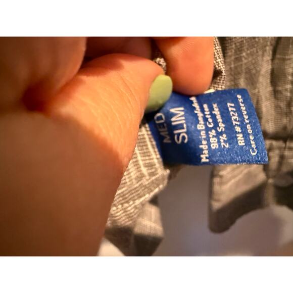 APT.9 Premier Flex Slim Fit Button-Down Shirt Gray Size M - Picture 3 of 5